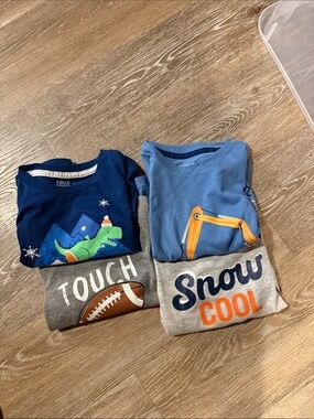 18 month boys Carter's Blue Long-Sleeve Graphic Tee with Orange Accent